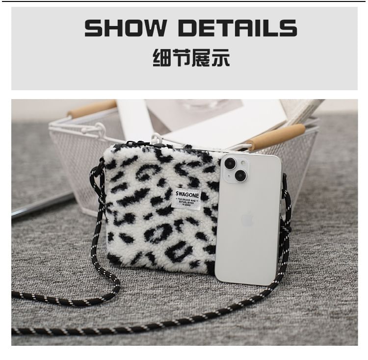 Bag Applique Fleece Crossbody