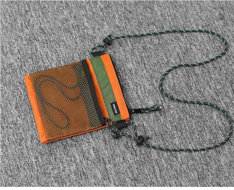 Mesh Bag Two Tone Panel Crossbody