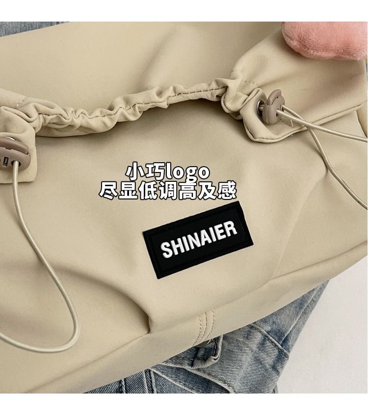 Crossbody Bag Plain Drawstring Flap