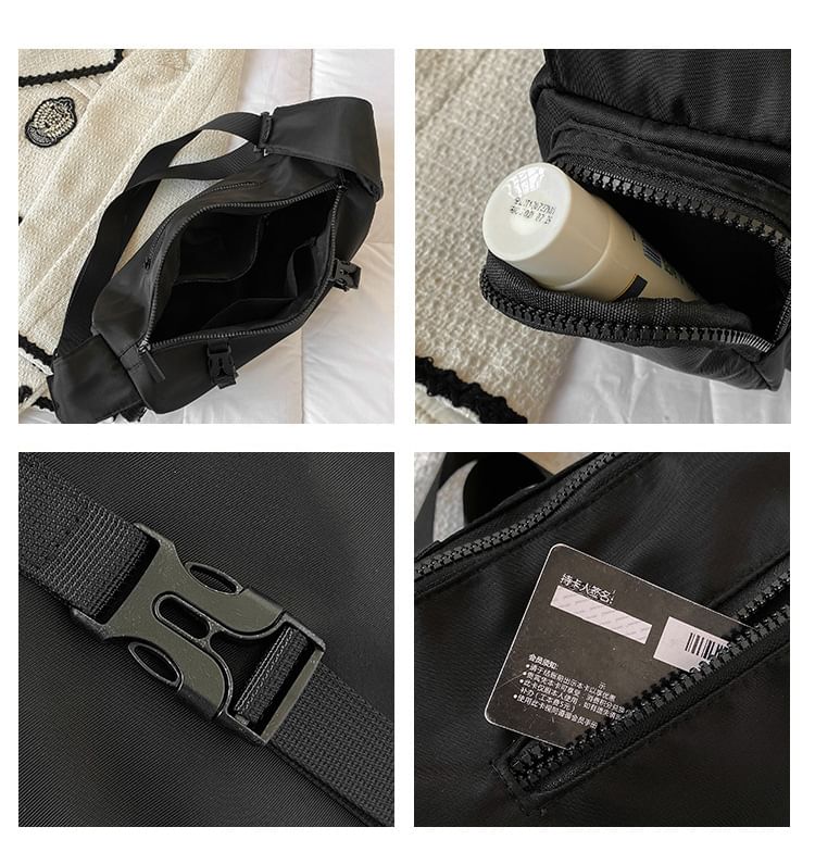 Multi-Pocket Crossbody Nylon Bag