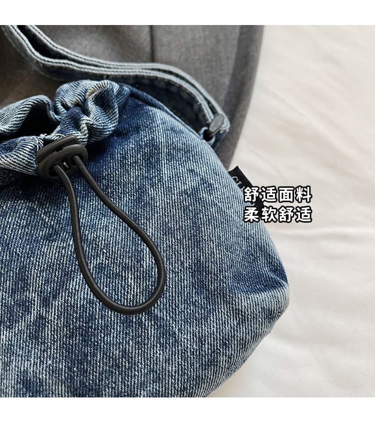 Denim Phone Mobile Bag Drawstring Crossbody