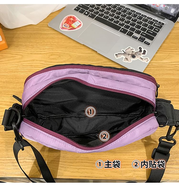 PVC Bag Nylon Panel Crossbody