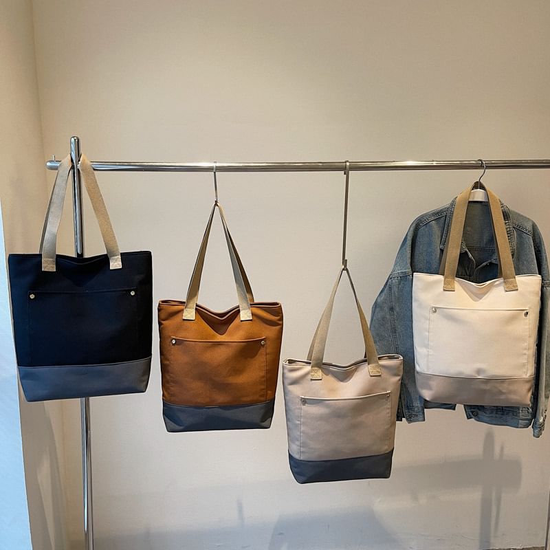 Bag Two Tone Canvas Tote