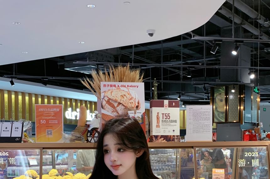 Asymmetrical Slim Tee Fit Two Mock Tone Two-Piece Long-Sleeve