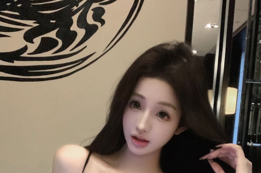 Cami Top Rhinestone Bow Glitter