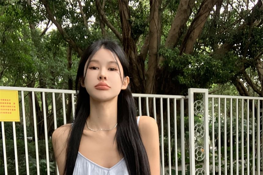 Plain Top Cami Ruffle Asymmetrical