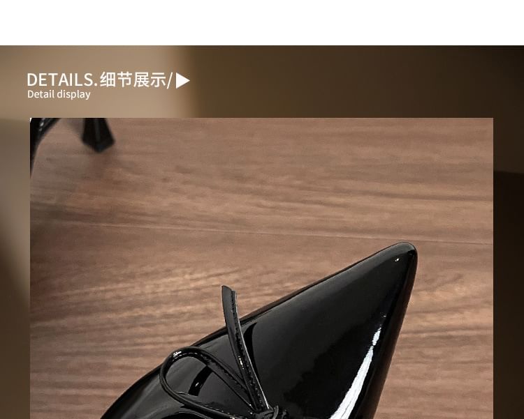Sandals Pointy Slingback High Bow Heel Plain