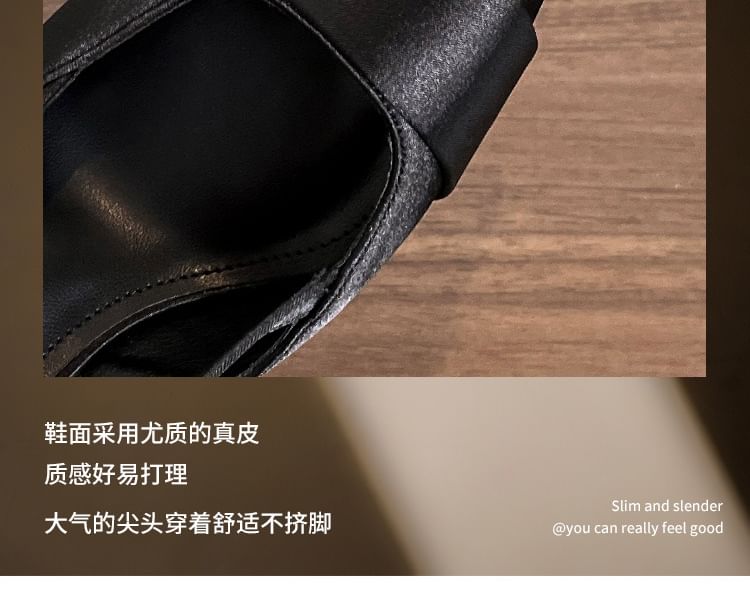 Pointy Plain Sandals High Slingback Heel