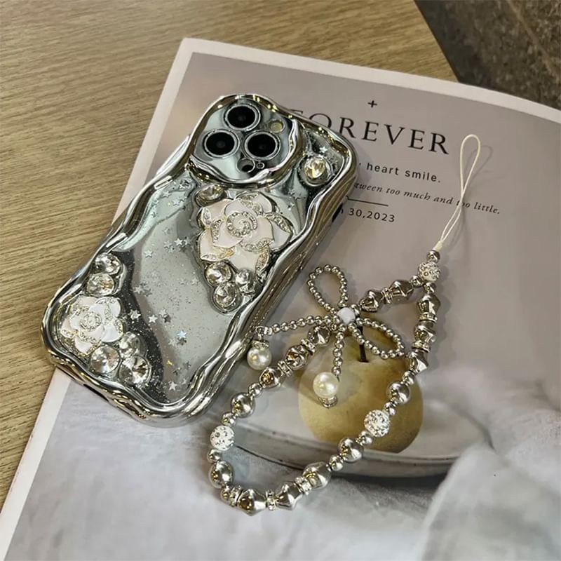 Set Strap Metallic Floral / Case Phone