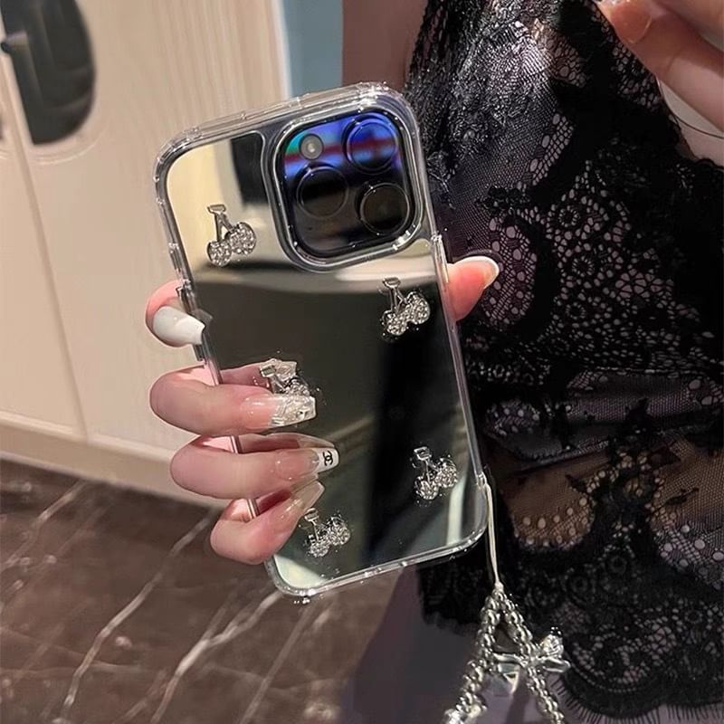 Phone Cherry Set Strap / Mirrored Case