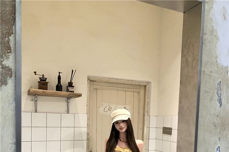 Top Print Asymmetrical Camisole Patterned