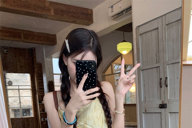 Trim Patterned Asymmetrical Print Camisole Top Lace