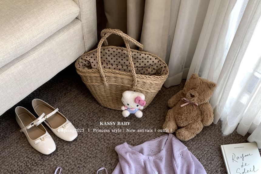 Plain V-Neck Lace Neck Camisole Top Cardigan Knit + Round Trim Set: