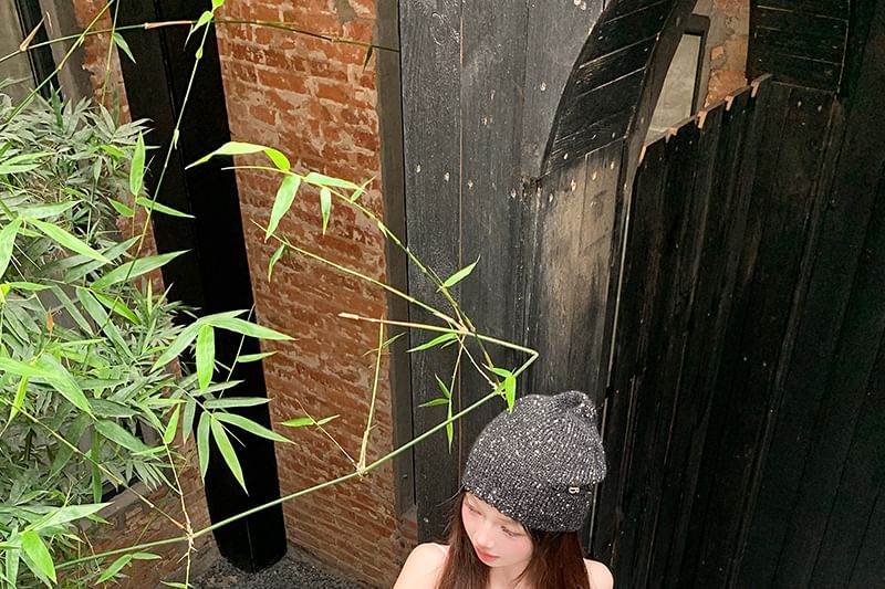 Lace Top Camisole Panel Dotted