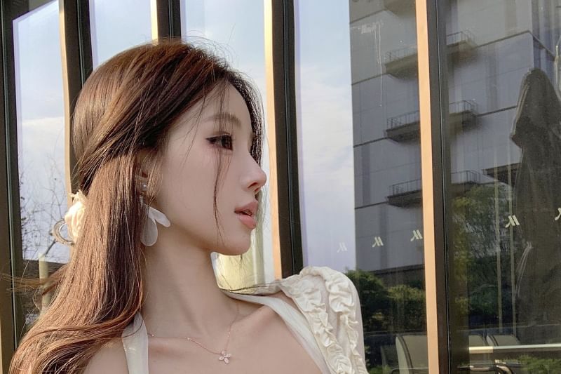 Trim Bolero / Ruffle Lace Top Halter Plain