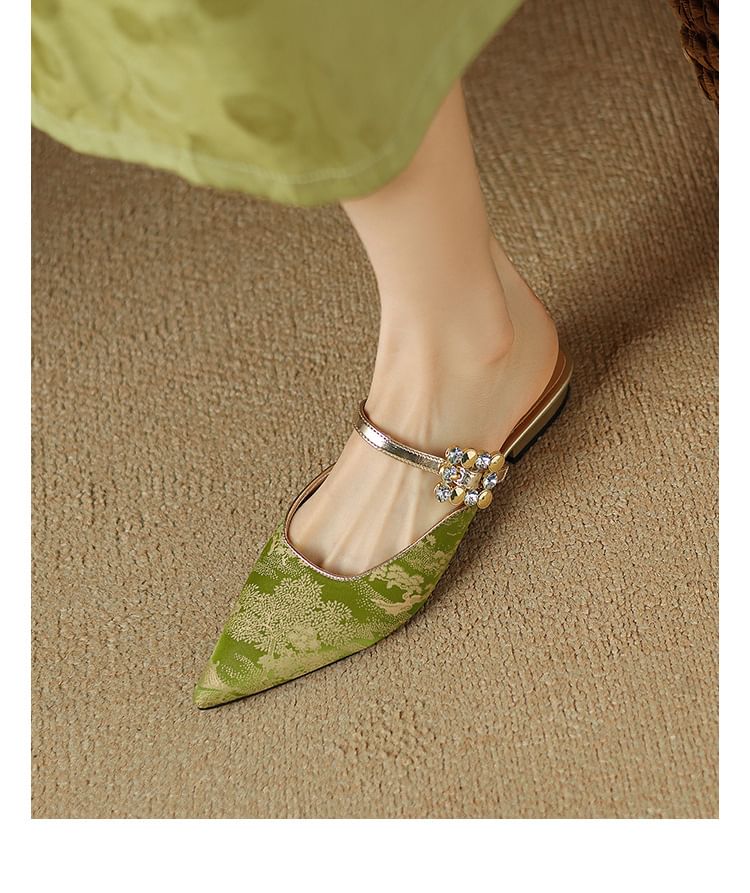 Mules Low Pointed Heel