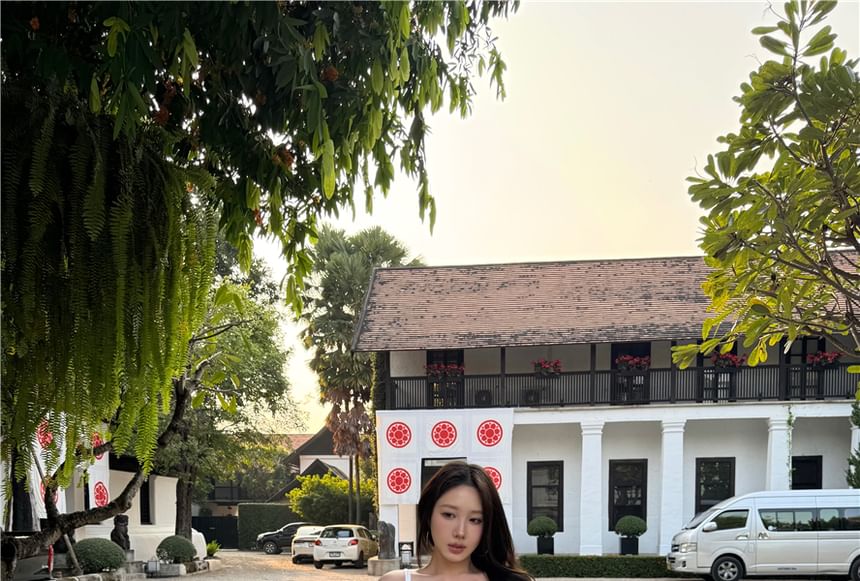 Plain Off Cutout Shoulder Top