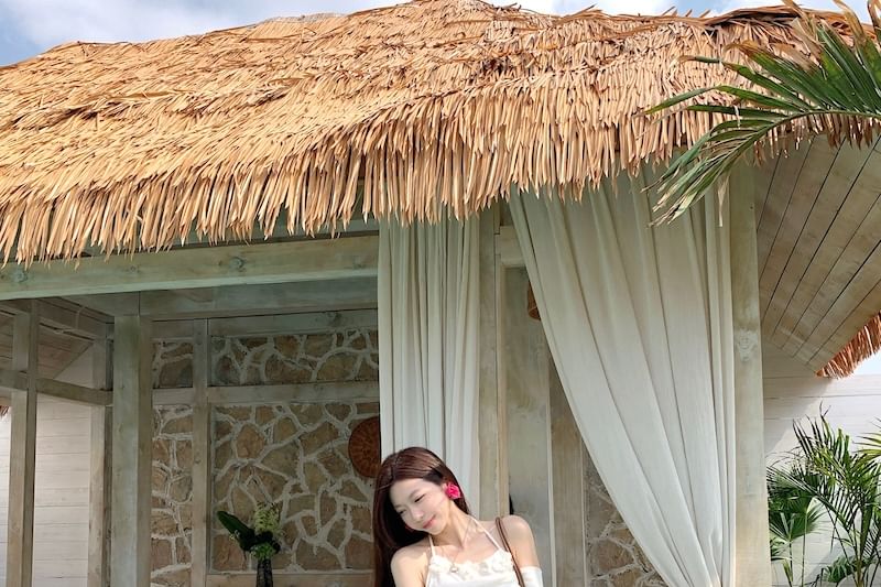 High Mock Maxi Rise Skirt A-Line Two-Piece Top Long-Sleeve Plain /