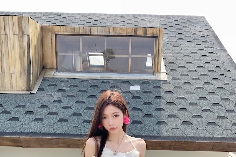 High Mock Maxi Rise Skirt A-Line Two-Piece Top Long-Sleeve Plain /