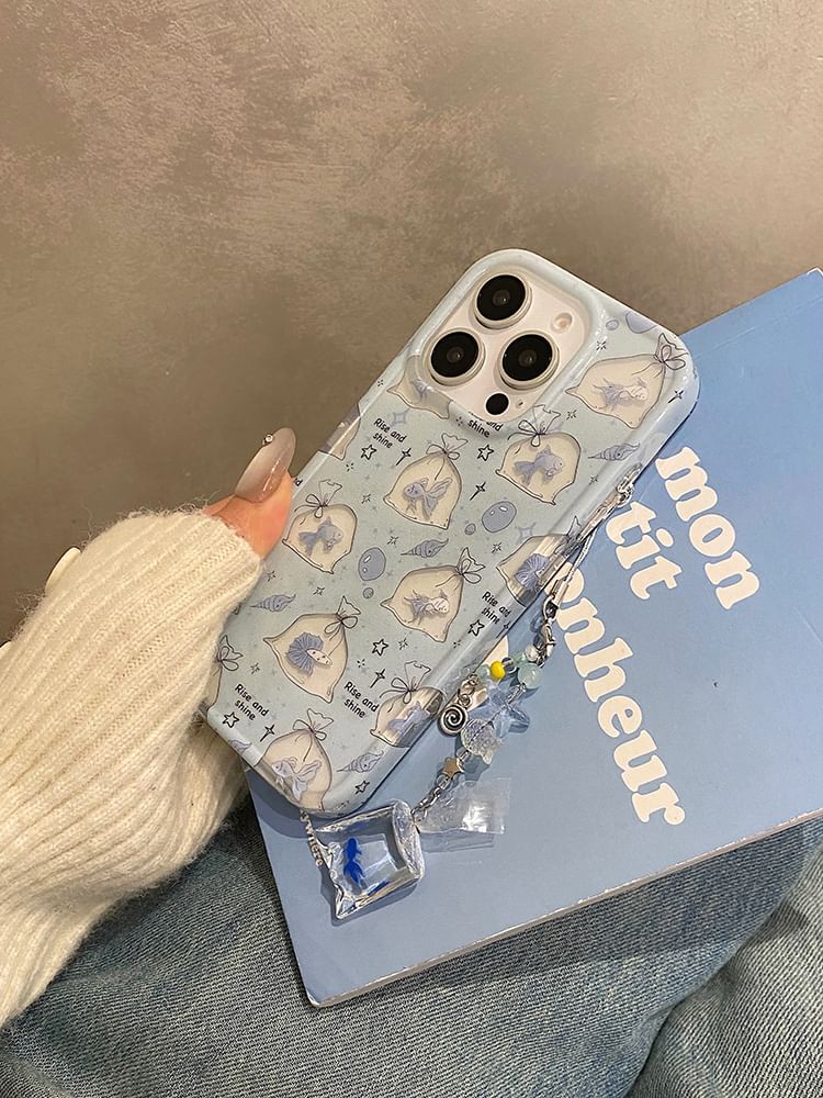 / Set Goldfish Charm Case Phone