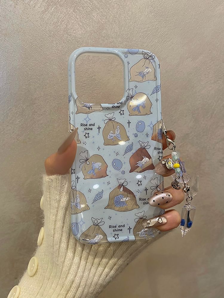 / Set Goldfish Charm Case Phone