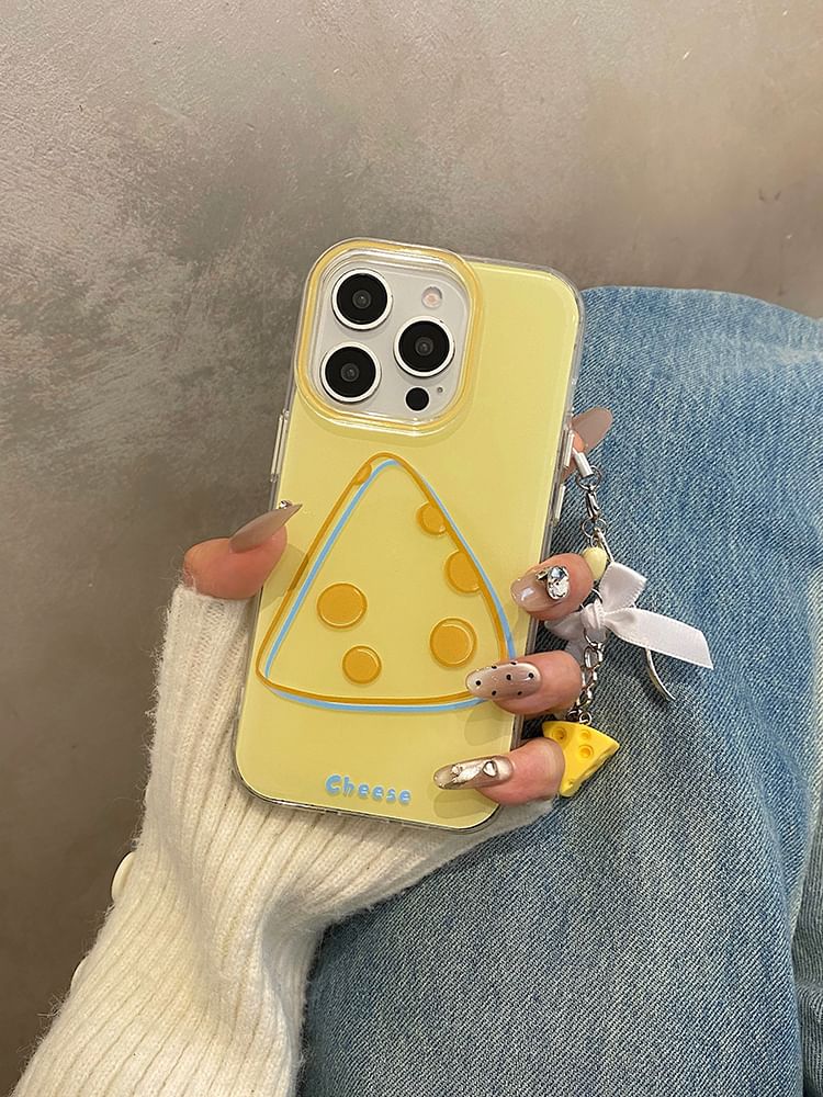 / Set Cheese Charm Phone Case