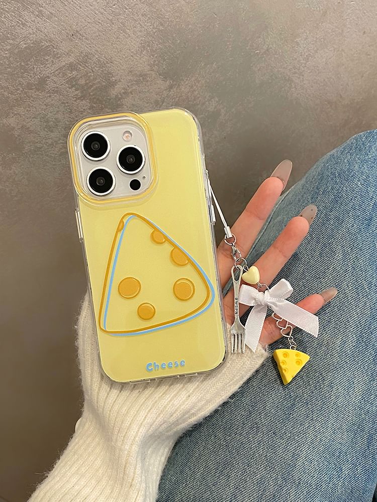 / Set Cheese Charm Phone Case