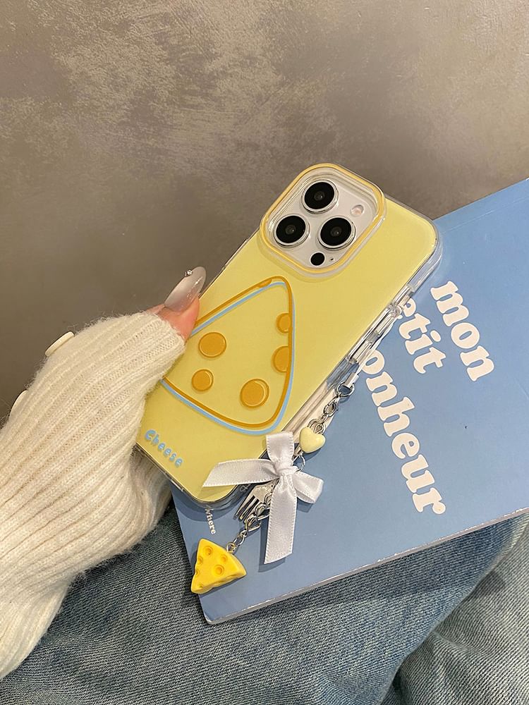 / Set Cheese Charm Phone Case