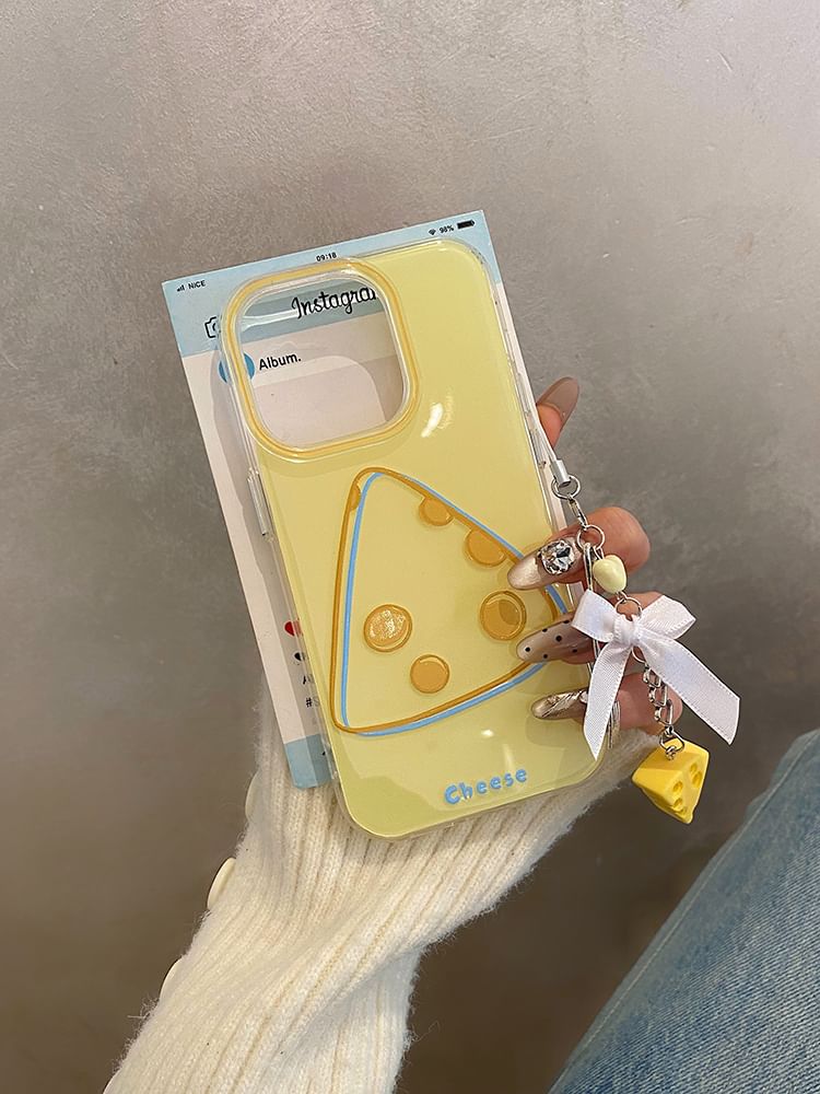 / Set Cheese Charm Phone Case