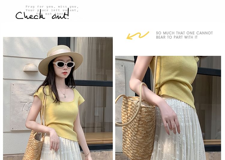 Lace Skirt High Waist A-Line Midi