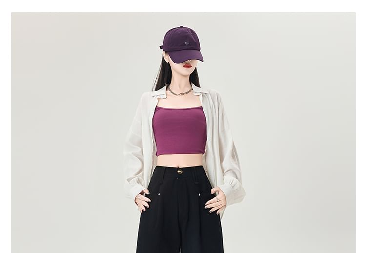 High Dress Wide Plain Pants Leg Waist