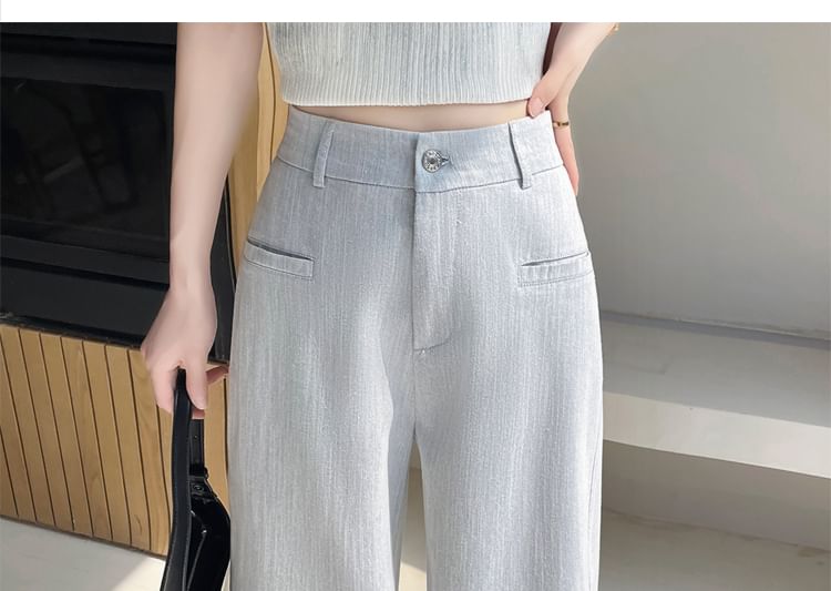 Washed High Waist Wide Designs) (Various Jeans Leg