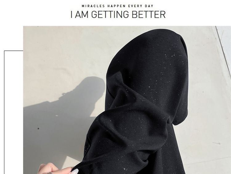 Glitter Panel Leg High Rise Slacks Designs) Lace (Various Wide