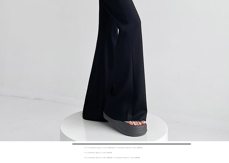 Two Flared Tone (Various Trim Pants Designs) Rise High Frill