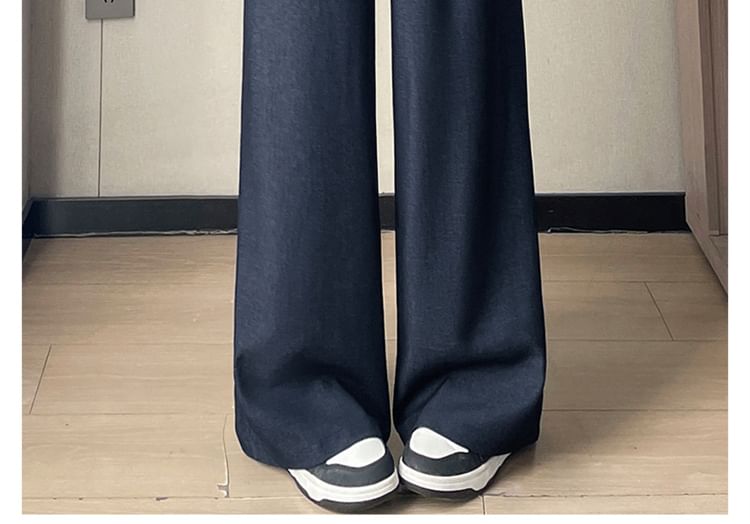 Designs) Plain (Various Rise Jeans Wide High Leg