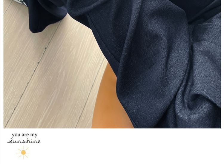 Designs) Plain (Various Rise Jeans Wide High Leg