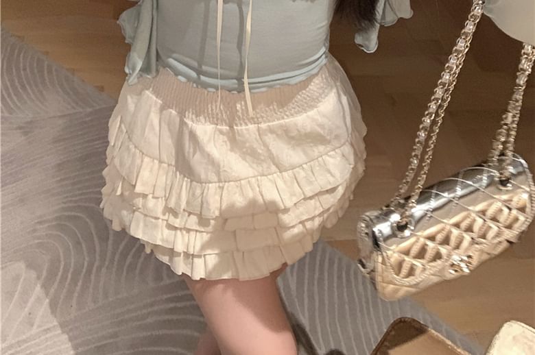 Top Lettuce Plain Light Bow Lace Jacket Edge / Trim Camisole