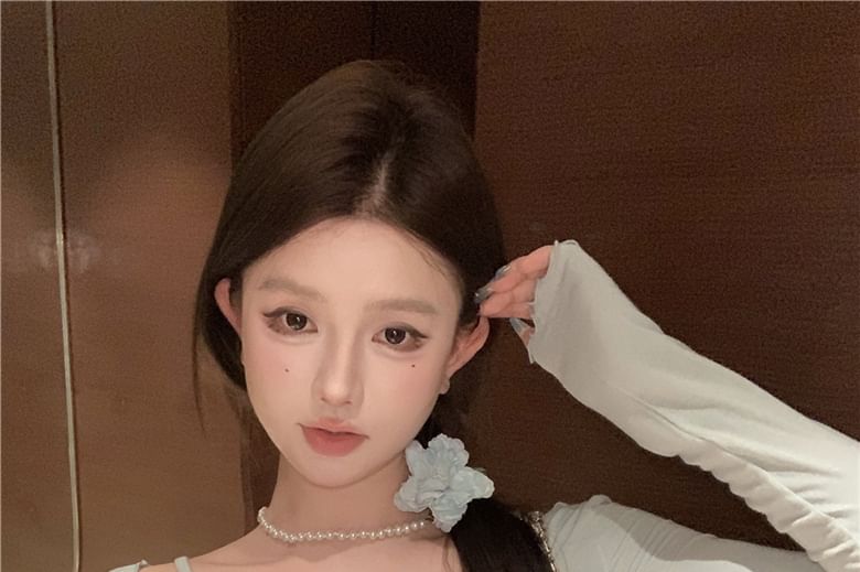 Top Lettuce Plain Light Bow Lace Jacket Edge / Trim Camisole