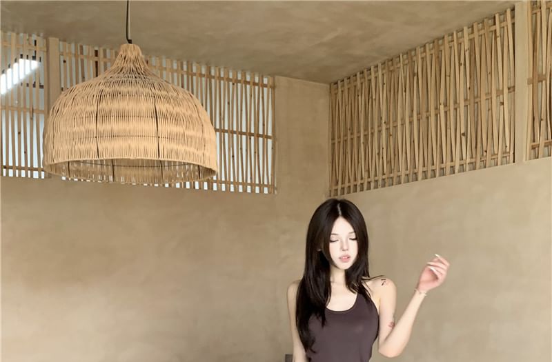 Tie / Scoop Top Waist Maxi Plain Halter A-Line Neck Skirt High