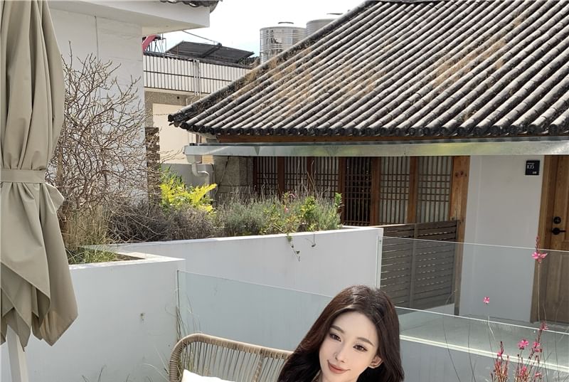 Flower Zip Sheer Jacket Embroidered