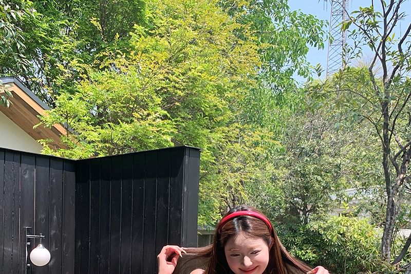 Shirt Halter-Neck Shirred Striped Button-Up