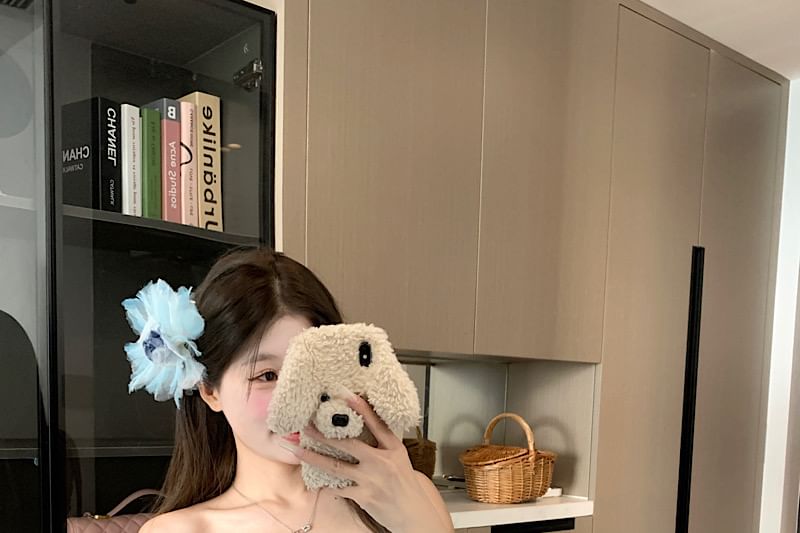 Gingham Top Tube Lace-Up