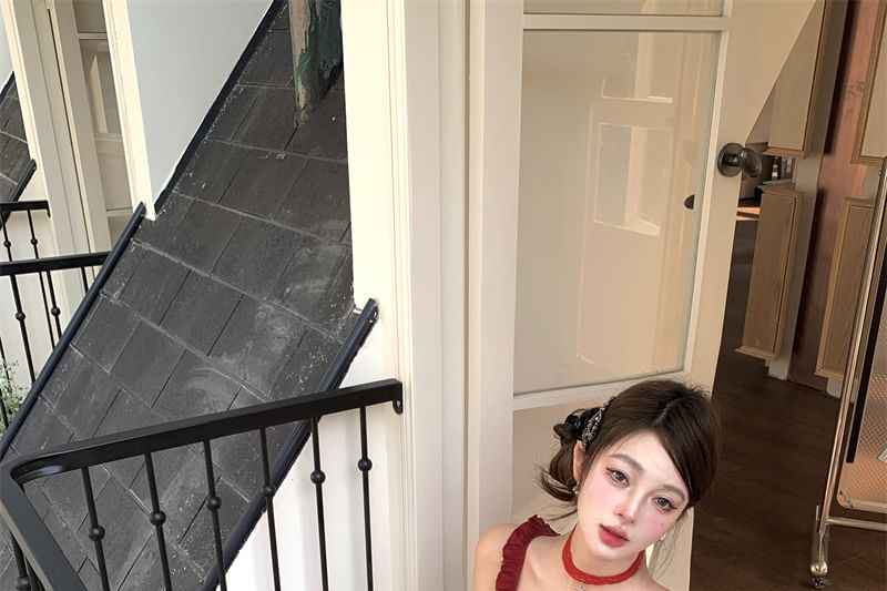 Cami Mini High Asymmetrical Floral Skirt / Pencil Waist Ruffled Top