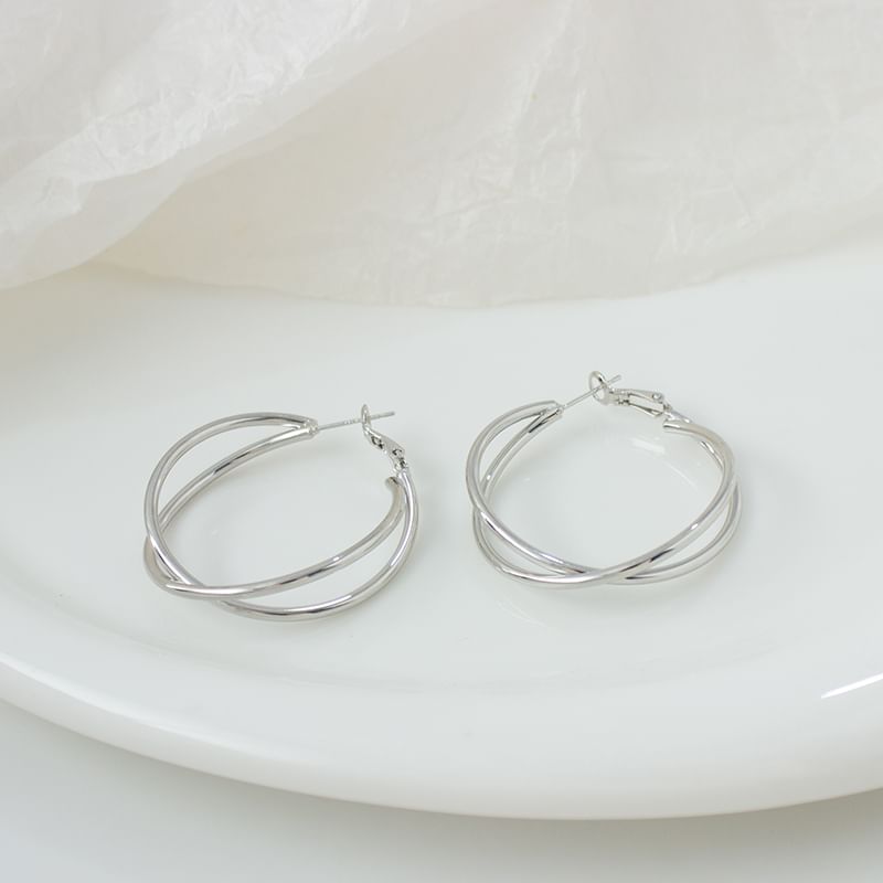 / Clip-On Layered Earring Hoop