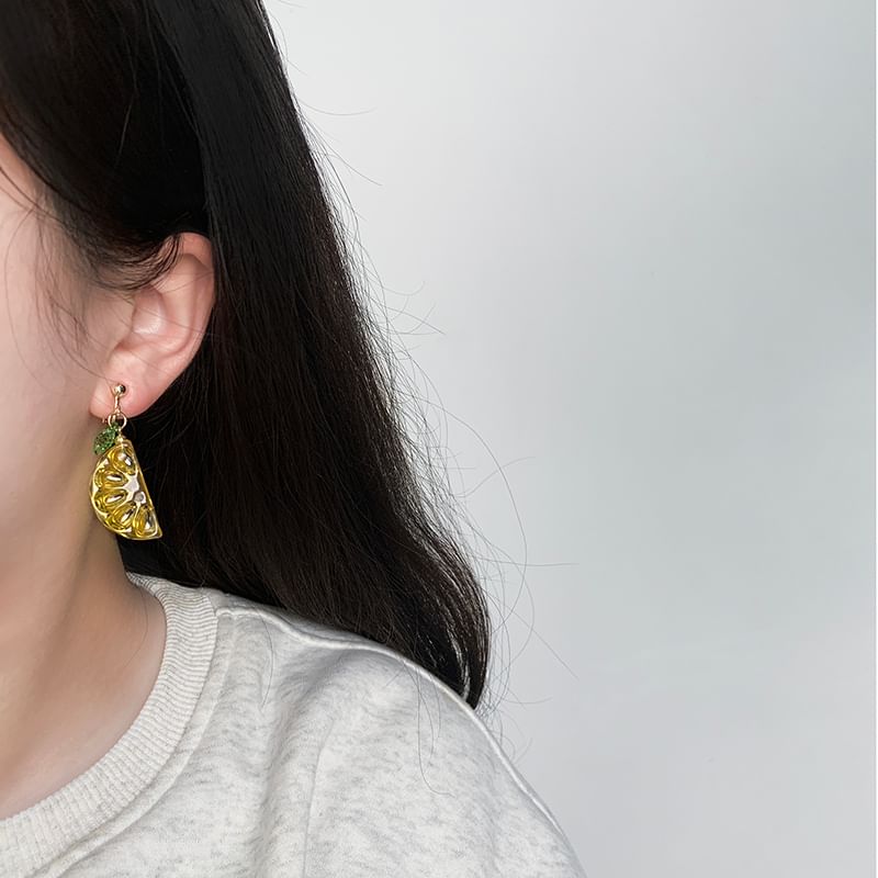 / Lemon Clip-On Earring Drop