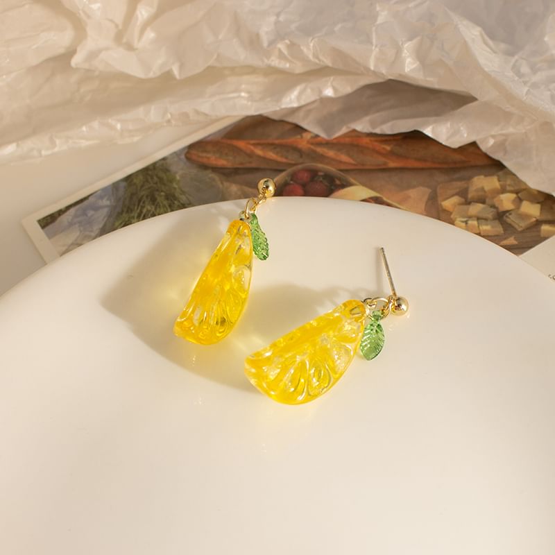 / Lemon Clip-On Earring Drop