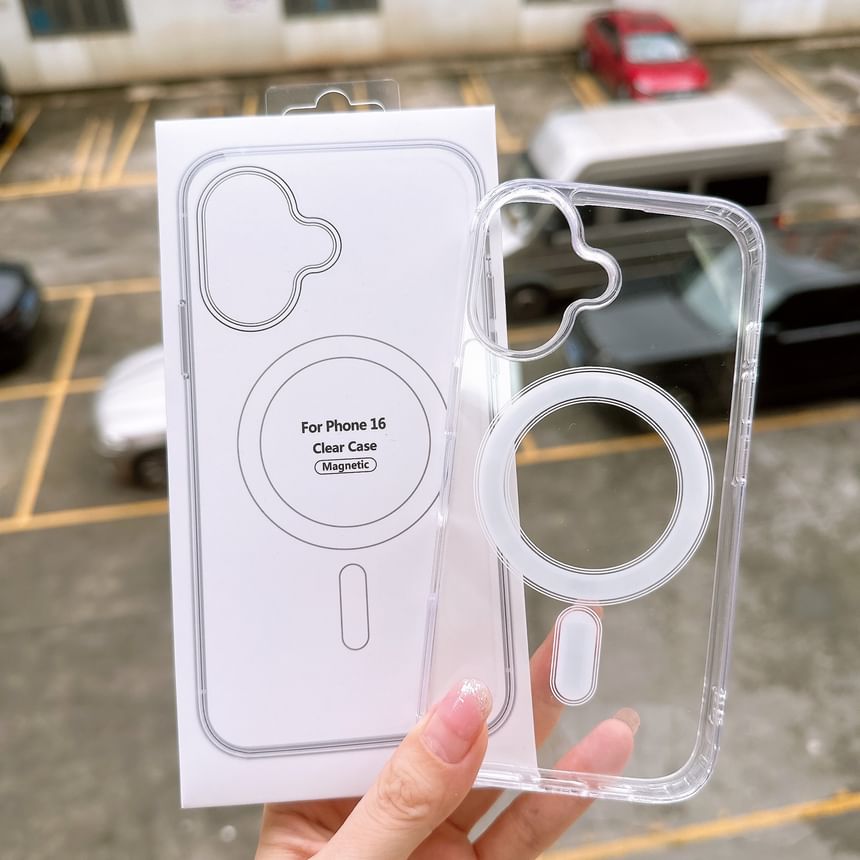 MagSafe) Transparent with (Compatible Magnetic Phone Case