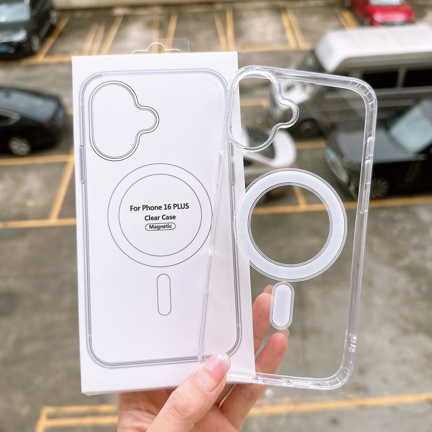 MagSafe) Transparent with (Compatible Magnetic Phone Case