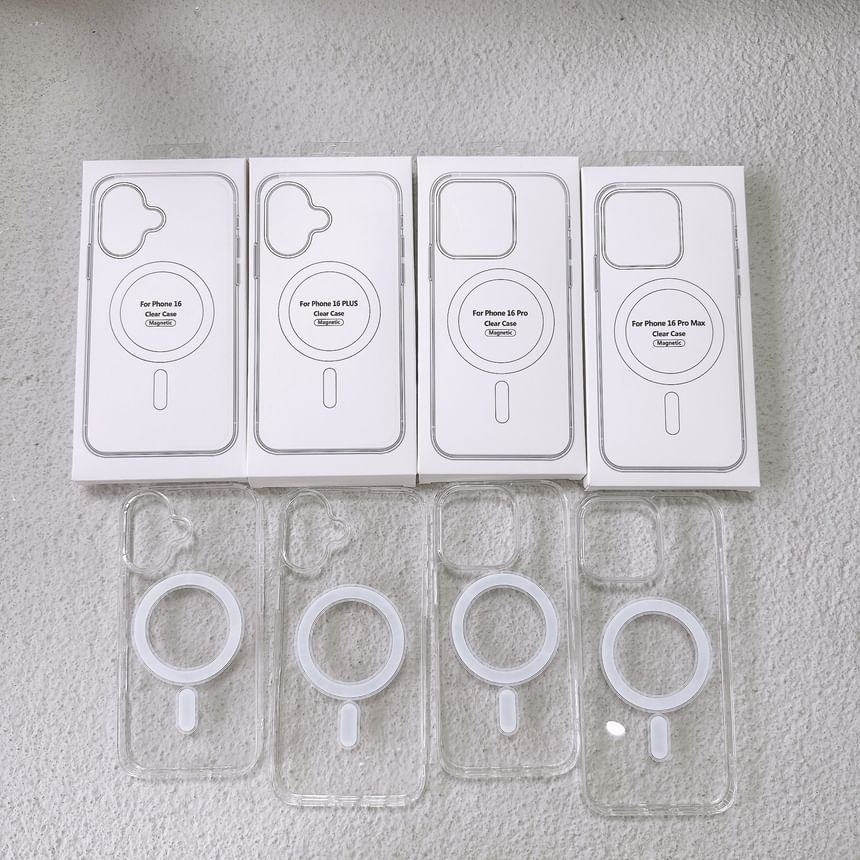 MagSafe) Transparent with (Compatible Magnetic Phone Case