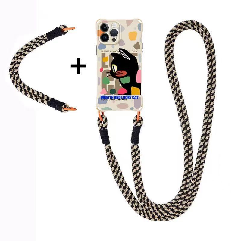 Cat / Lanyard Phone Case Strap Set
